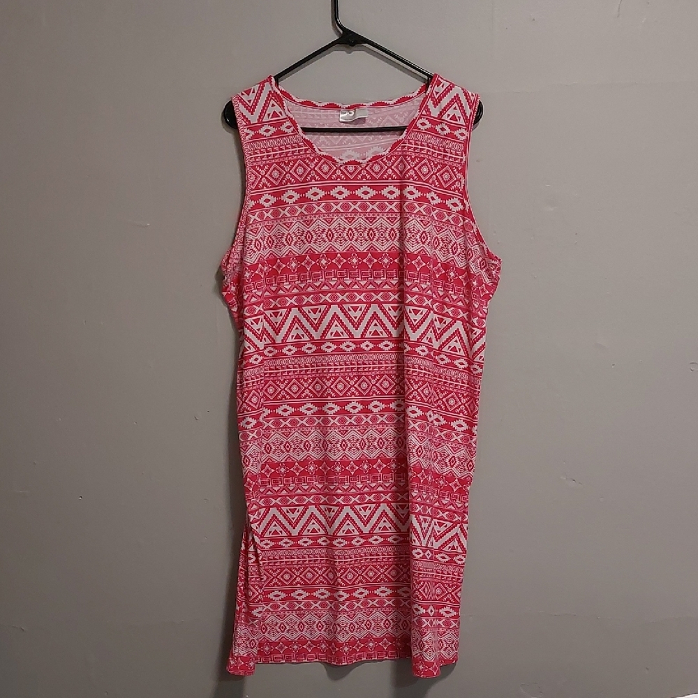 Bobbie Brooks Red and White Sleeveless Dress